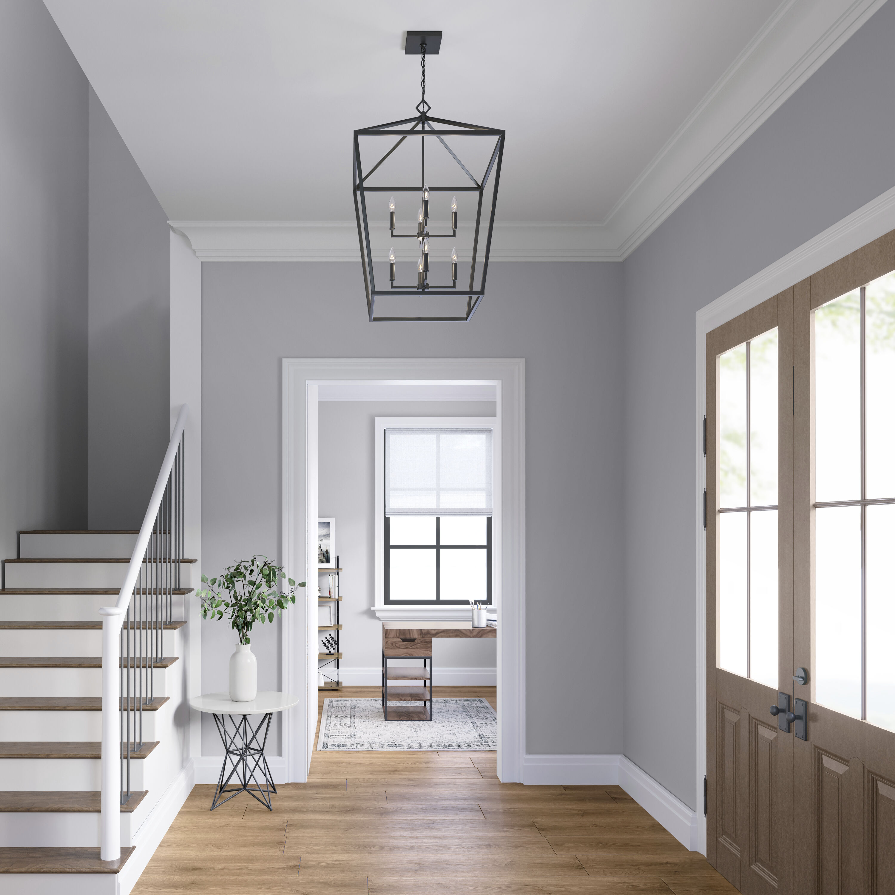 Corona 8 Light 24 inch Matte Black Pendant Ceiling Light